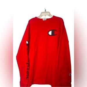 Red champion long sleeve shirt